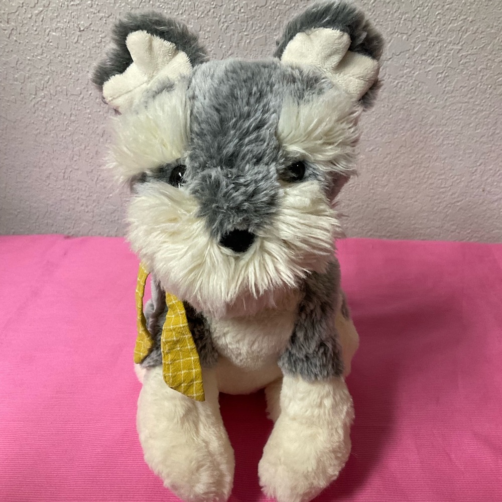 Restored MON AMI Winston the Schnauzer Plush Dog Stuffed Animals Plush Toys